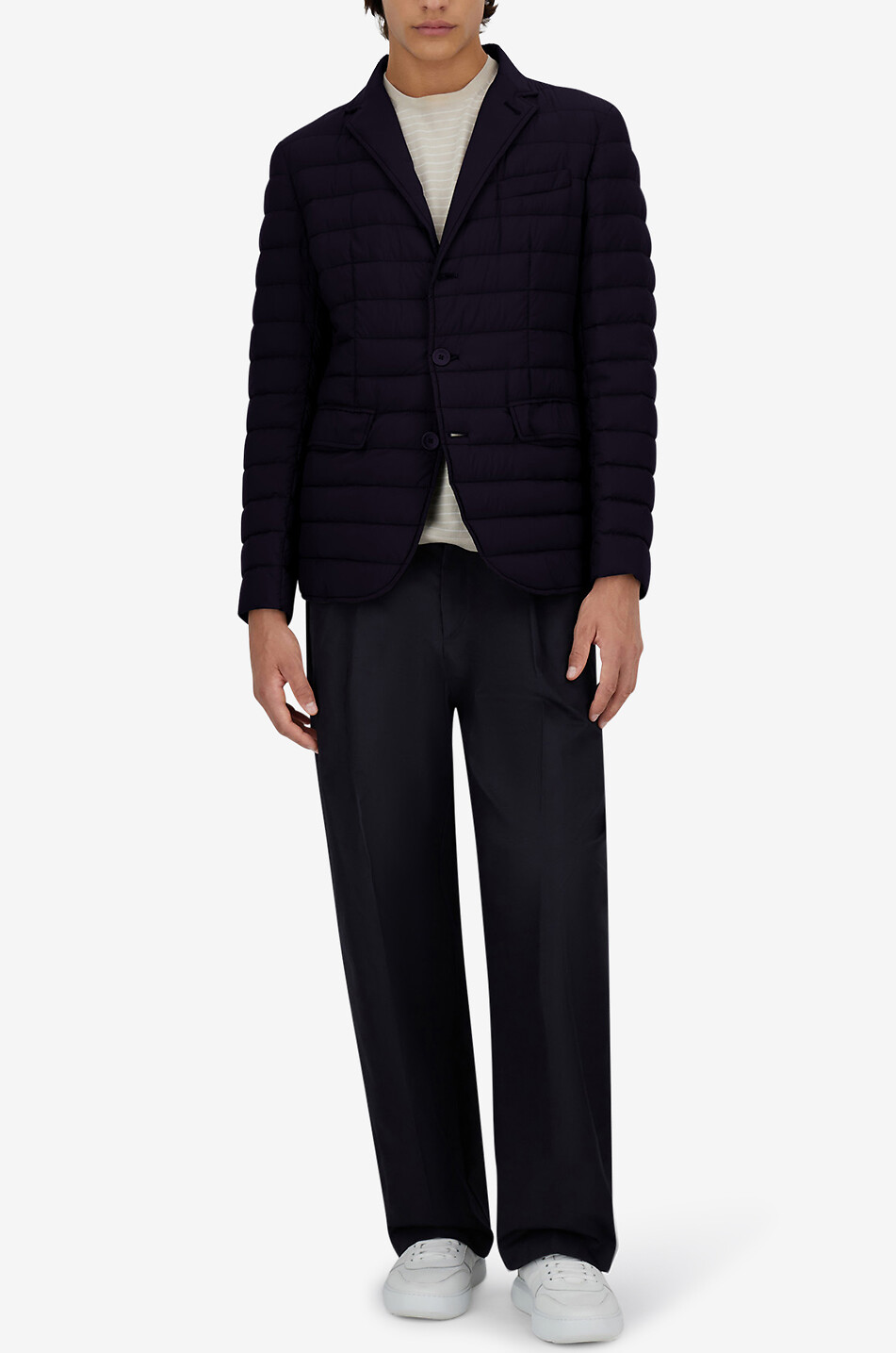 HERNO Blazer matelassé en duvet Homme BLEU FONCE 5