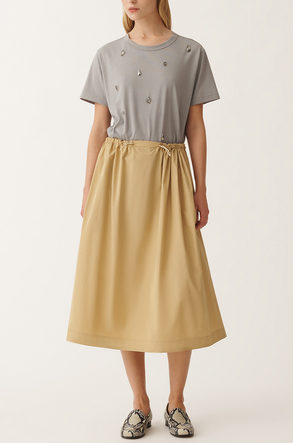 FABIANA FILIPPI Schillernder midilanger Ballonrock Tech Taffeta Damen GOLDEN 5