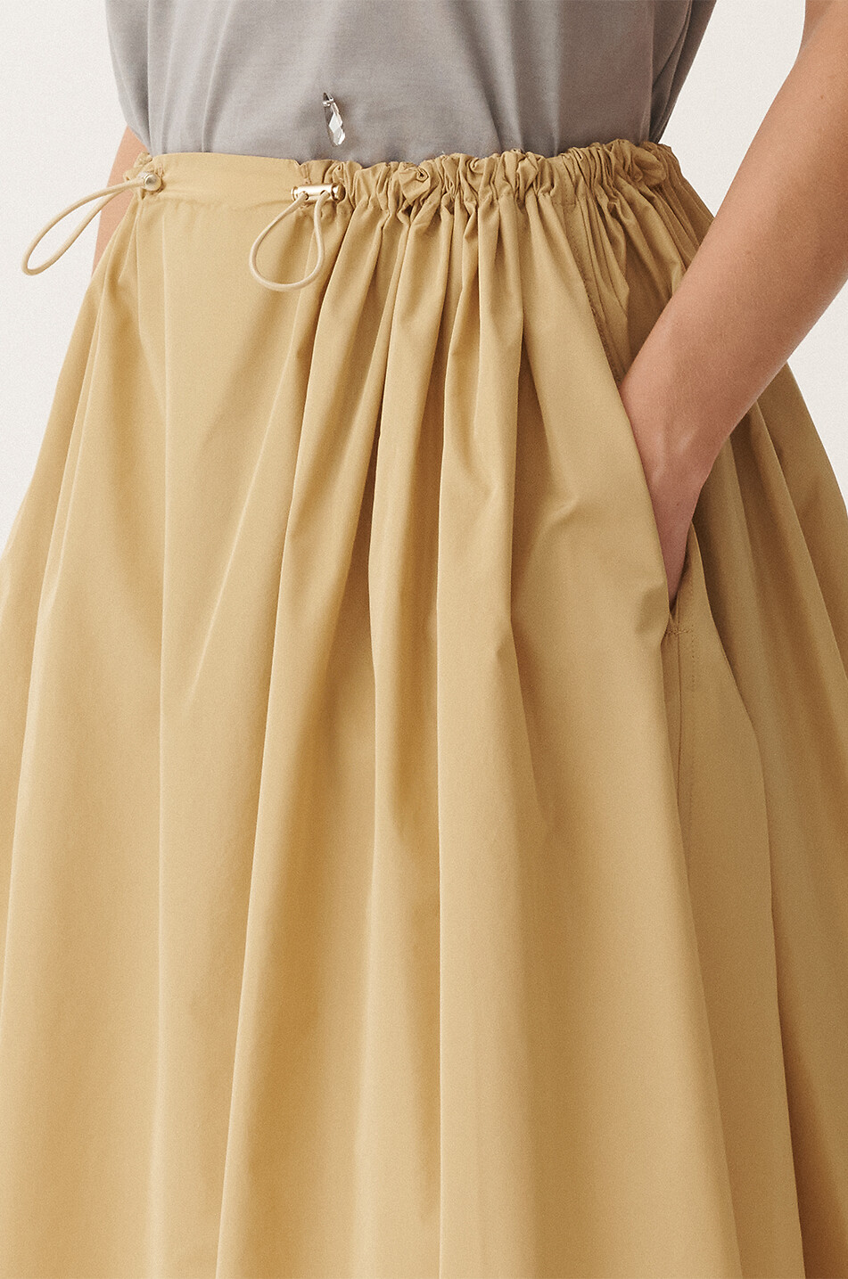 FABIANA FILIPPI Schillernder midilanger Ballonrock Tech Taffeta Damen GOLDEN 6