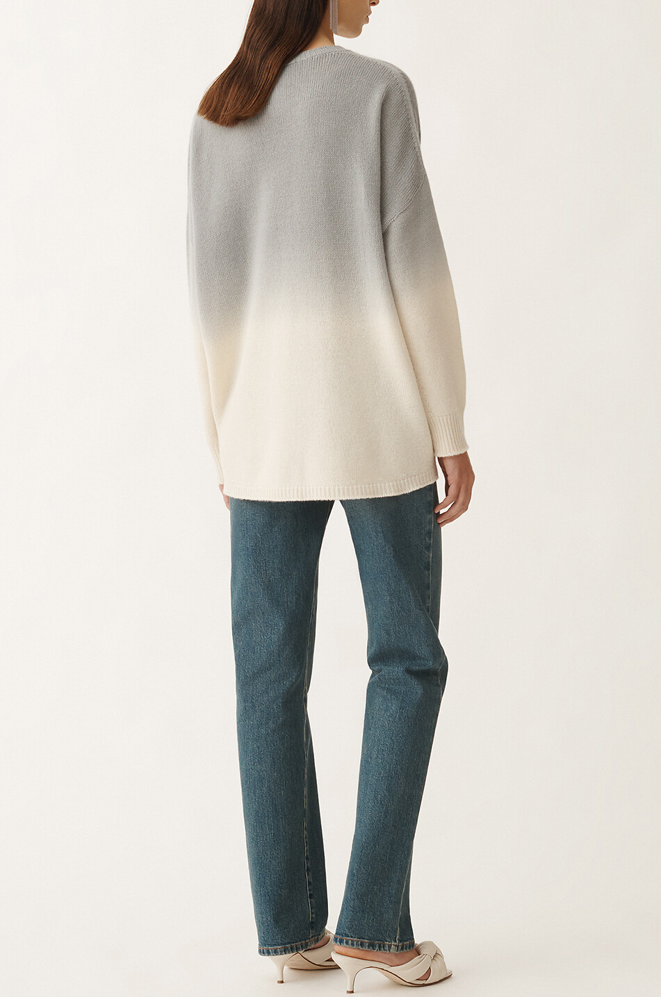 FABIANA FILIPPI Dip Dye platinum thread oversize jumper Women MULTI COLOURED 3