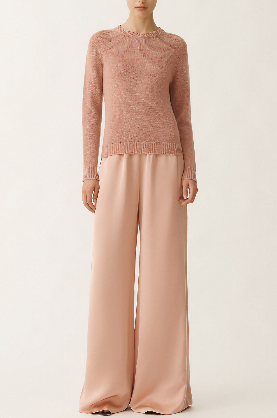FABIANA FILIPPI Nahtloser Kaschmirpullover mit Rundhals Damen HELLROSA 3