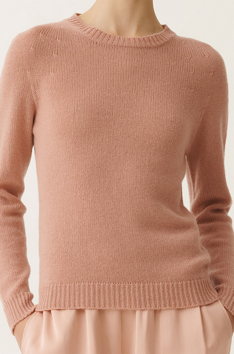 FABIANA FILIPPI Nahtloser Kaschmirpullover mit Rundhals Damen HELLROSA 6