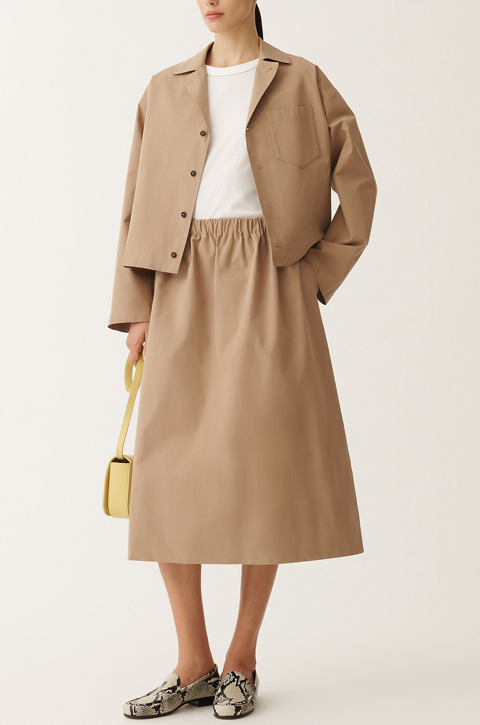 FABIANA FILIPPI Louisine cotton boxy shirt jacket Women CAMEL 3