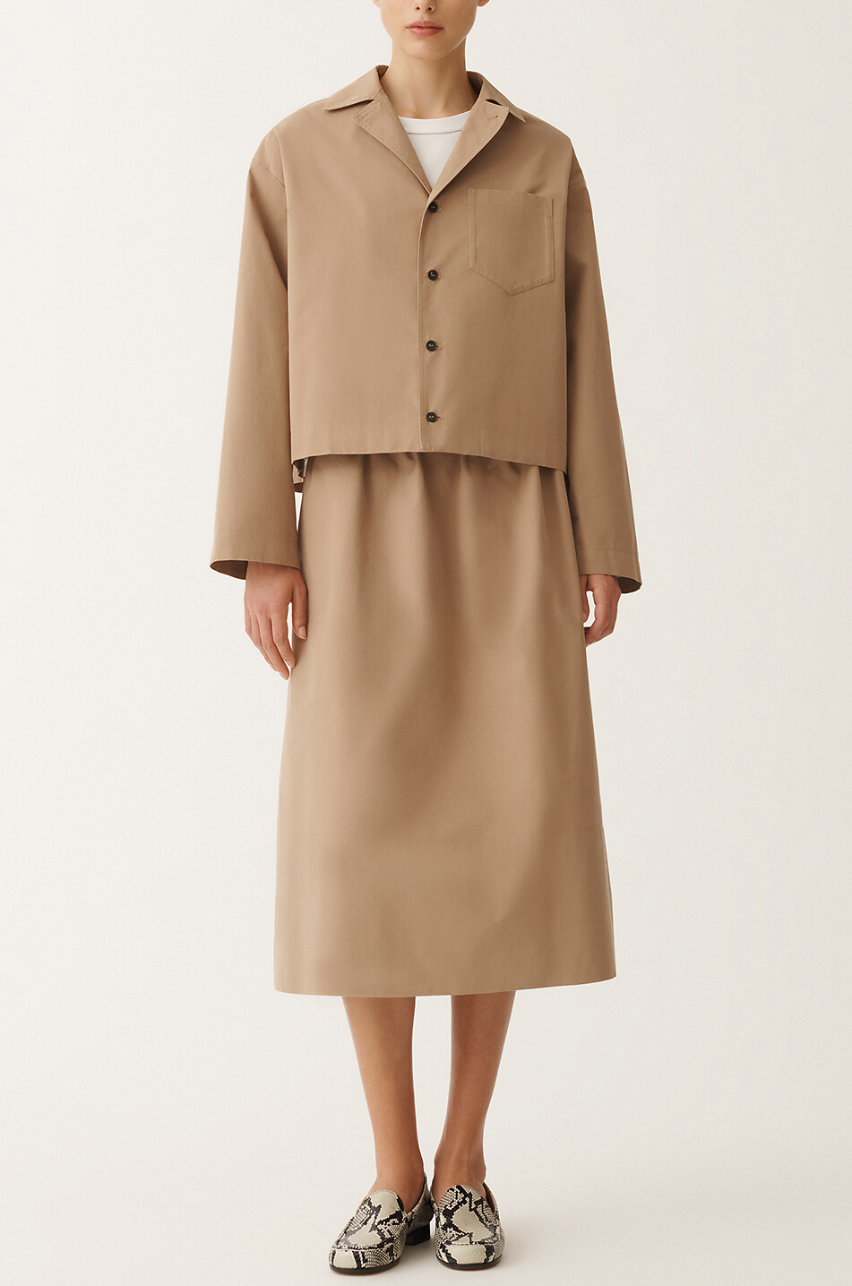 FABIANA FILIPPI Louisine cotton boxy shirt jacket Women CAMEL 5