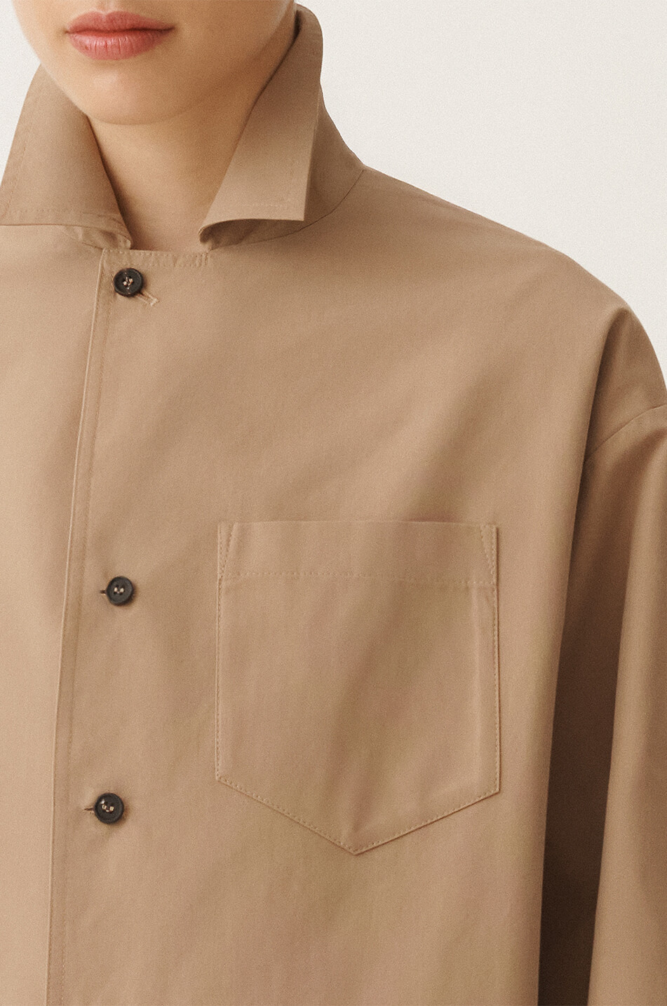 FABIANA FILIPPI Louisine cotton boxy shirt jacket Women CAMEL 6