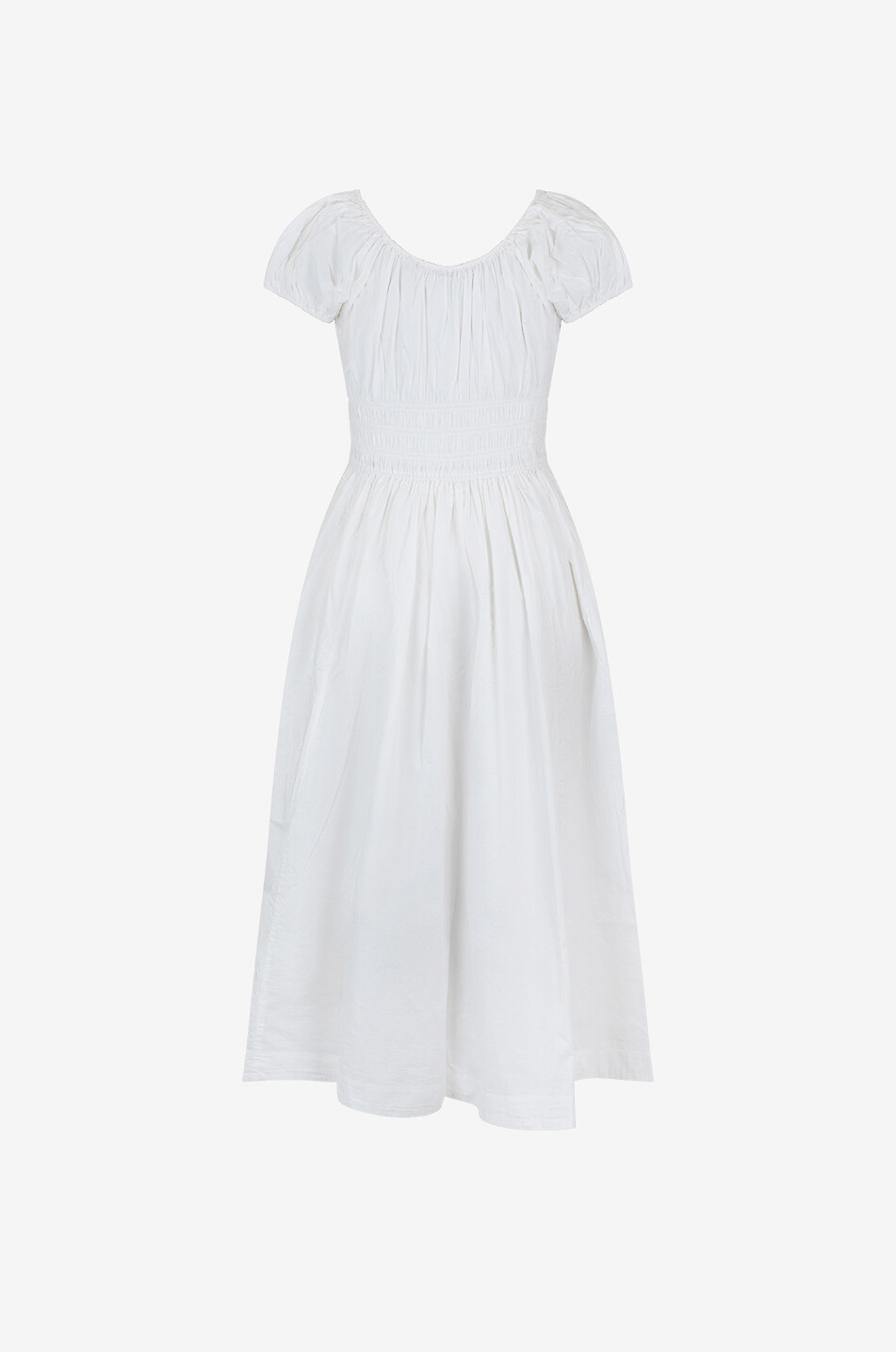 DÔEN Quinn poplin midi dress Women WHITE 2