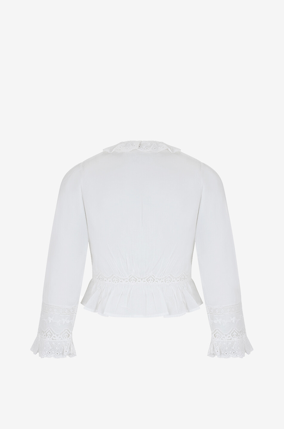 DÔEN Top en voile brodé et dentelle Eldoris Femme BLANC CASSE 2