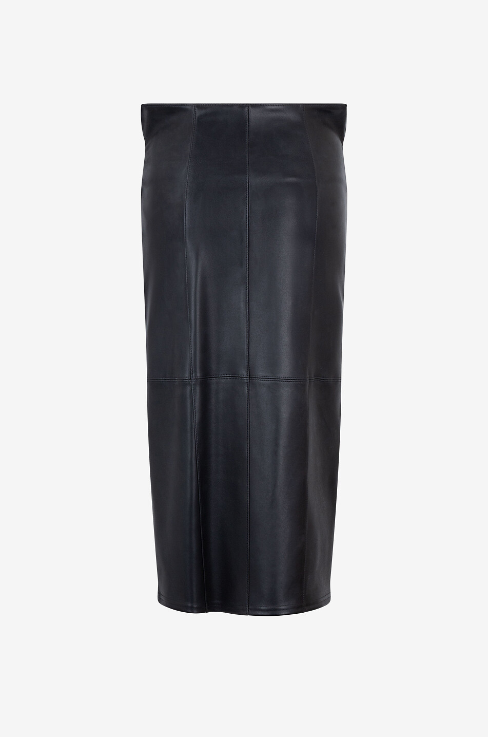 ALEXANDER McQUEEN Fold over waist leather pencil skirt Women BLACK 2