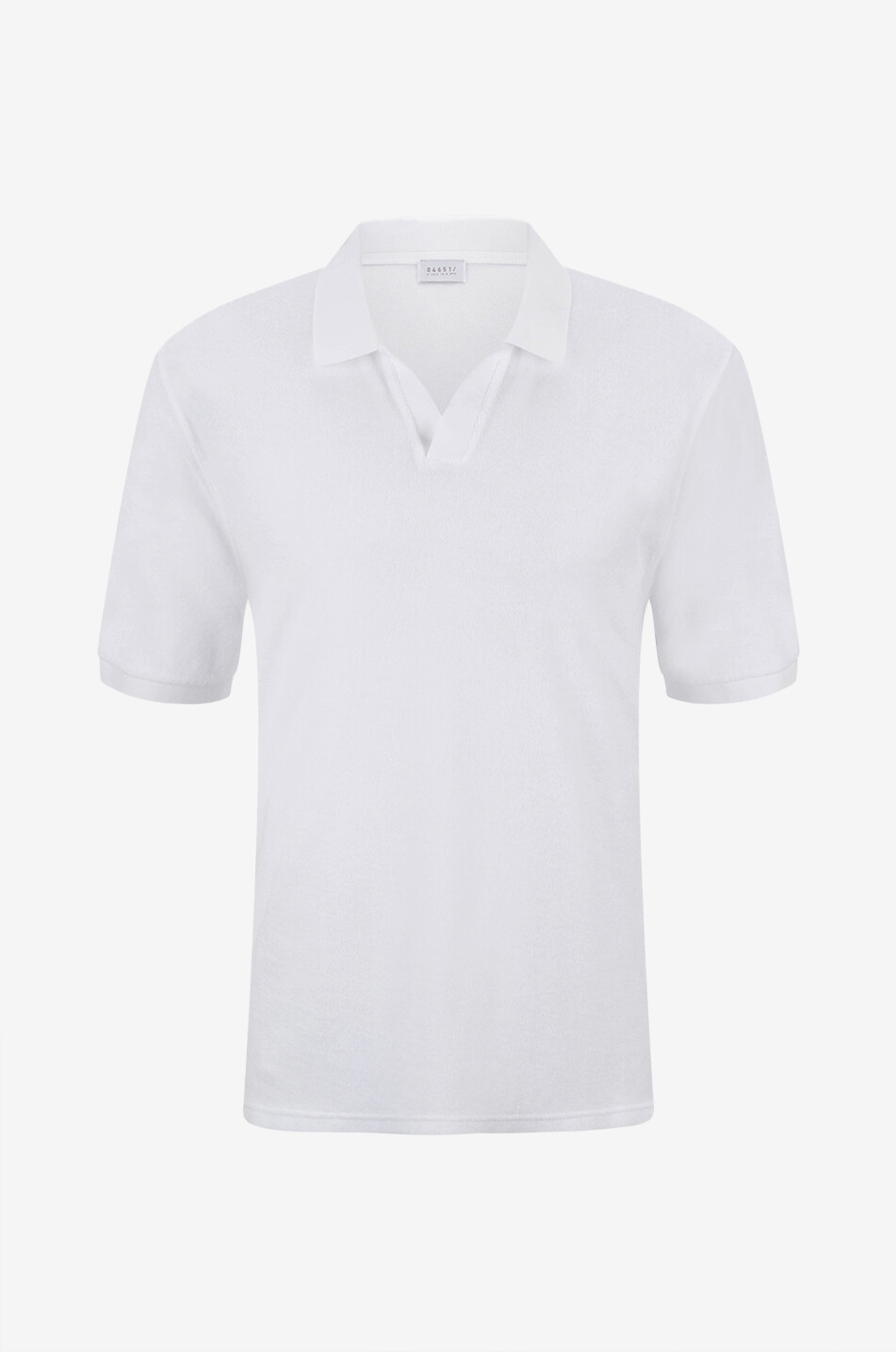 04651/ Polo à manches courtes en éponge Homme BLANC 1