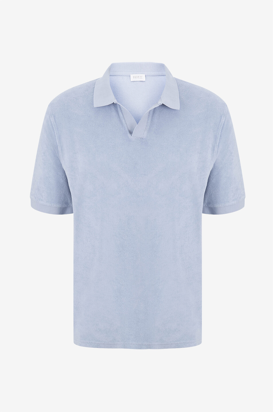 04651/ Polo à manches courtes en éponge Homme BLEU CLAIR 1