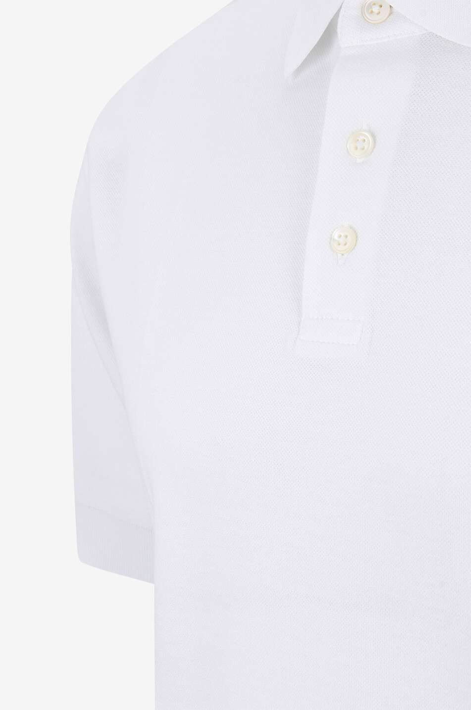 04651/ Polo à manches courtes en coton piqué Homme BLANC 3