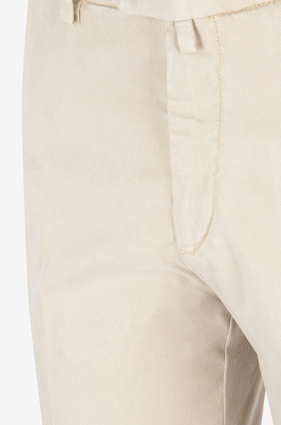 B SETTECENTO Pantalon chino en sergé de lyocell et coton Homme Beige clair 3