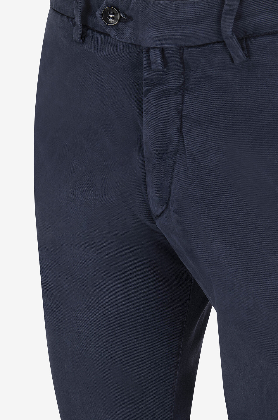 B SETTECENTO Pantalon chino en sergé de lyocell et coton Homme BLEU FONCE 3