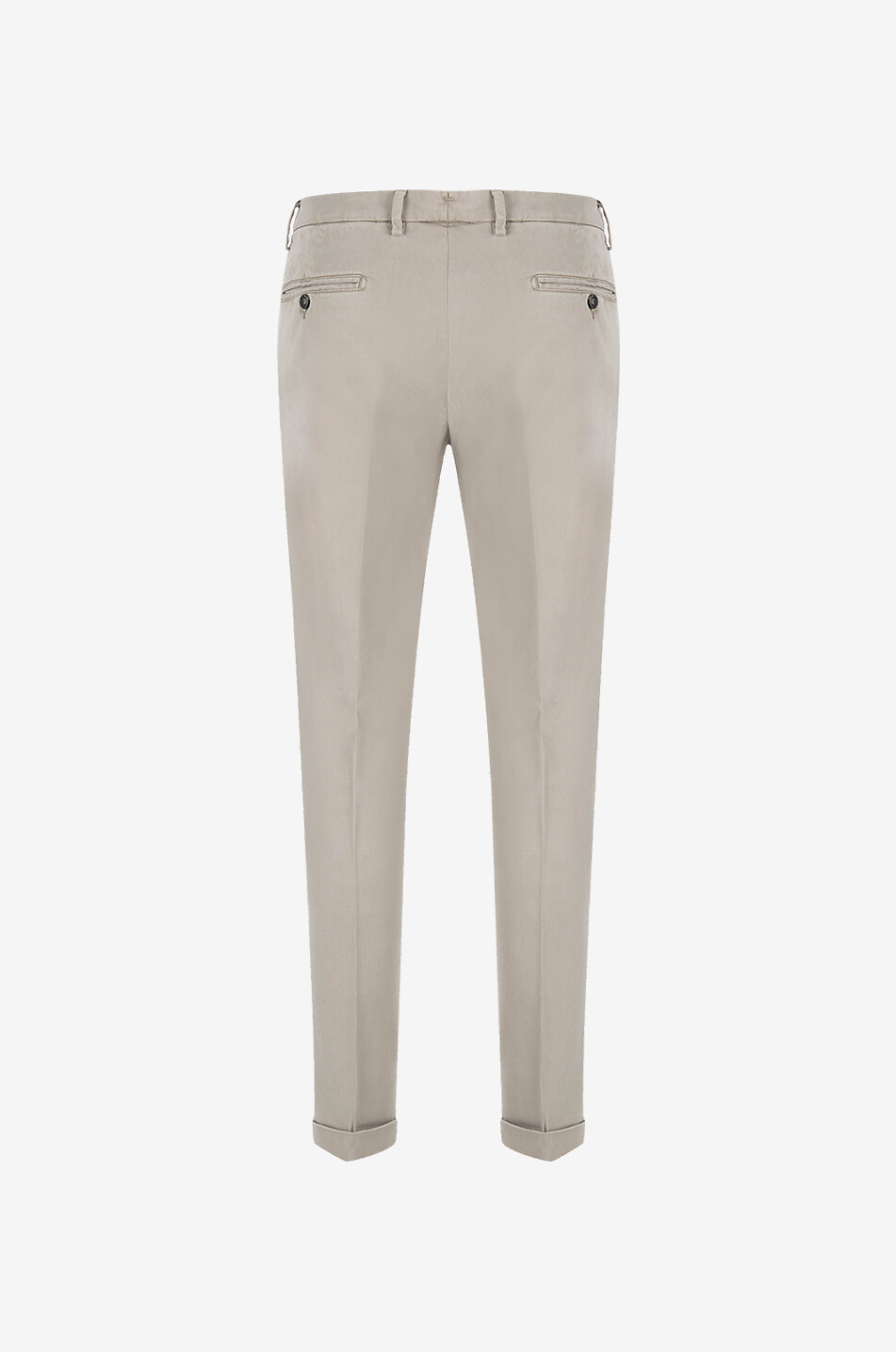B SETTECENTO Lyocell and cotton twill chino trousers Men BROWN 2