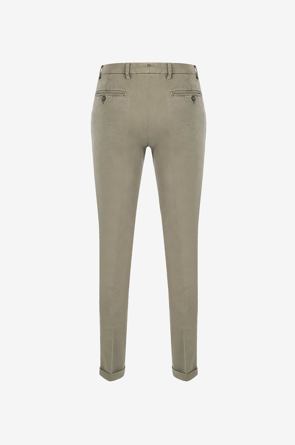 B SETTECENTO Pantalon chino en sergé de lyocell et coton Homme VERT MOYEN 2