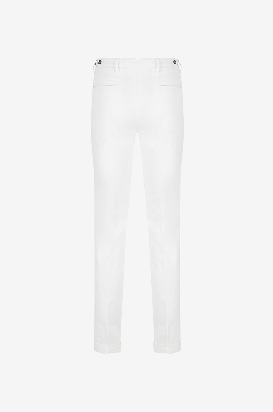 B SETTECENTO Pantalon chino slim en coton piqué Homme BLANC 2