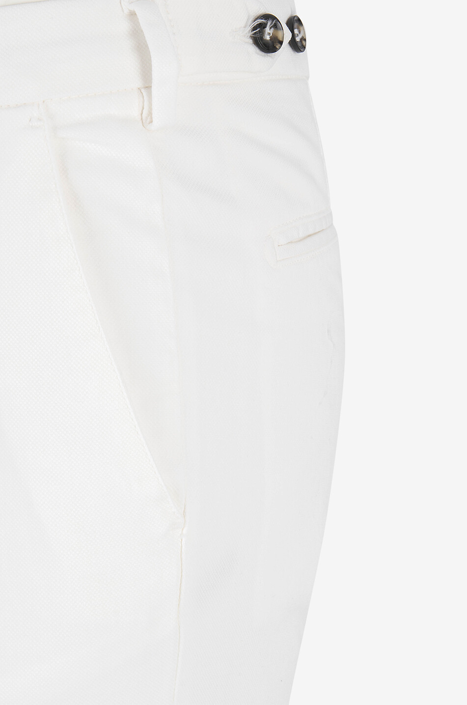 B SETTECENTO Pantalon chino slim en coton piqué Homme BLANC 3