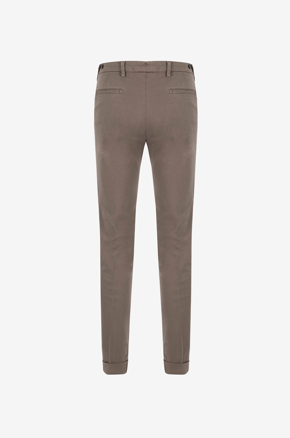 B SETTECENTO Pantalon chino slim en coton piqué Homme MARRON FONCÉ 2