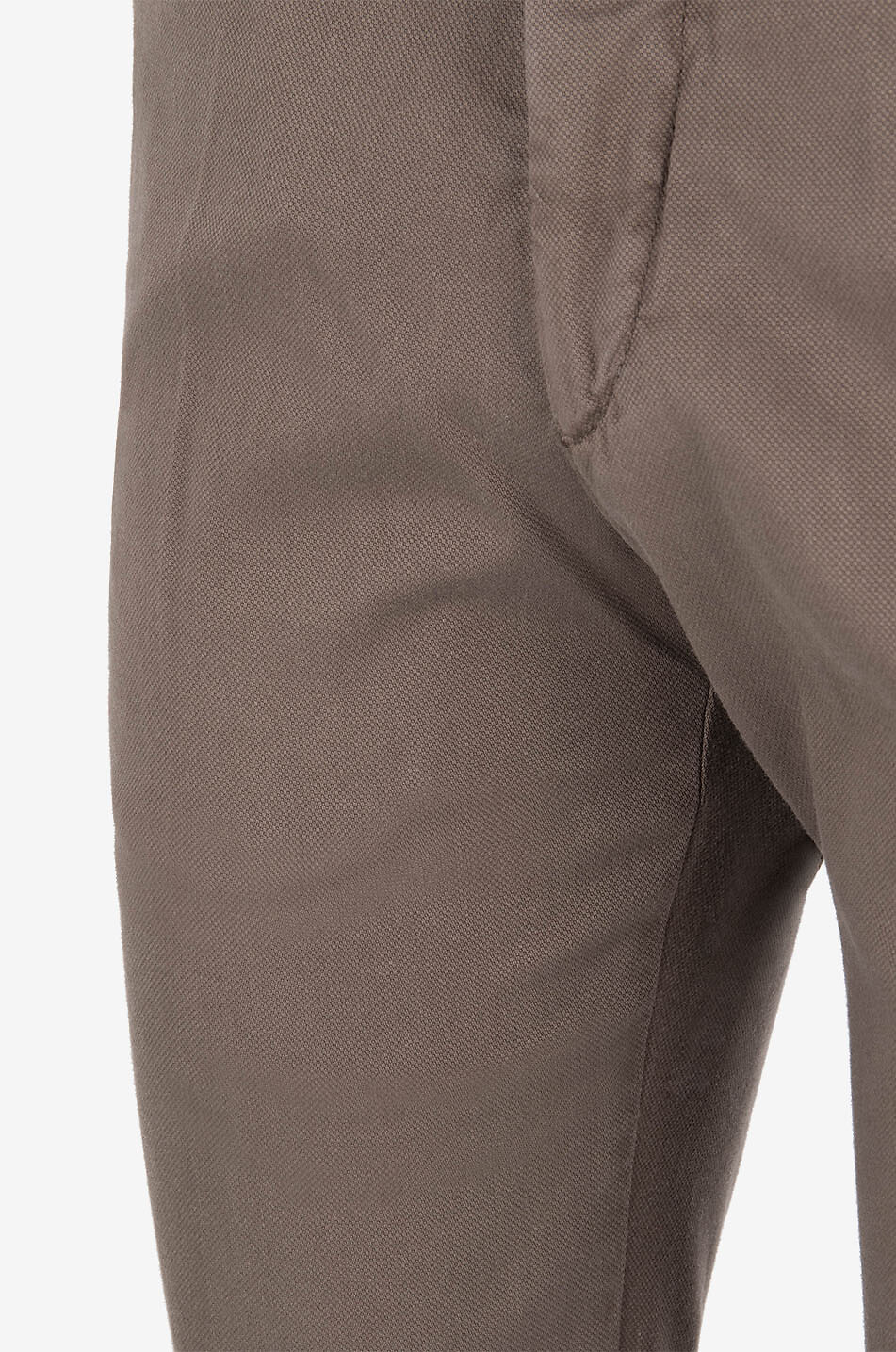 B SETTECENTO Pantalon chino slim en coton piqué Homme MARRON FONCÉ 3