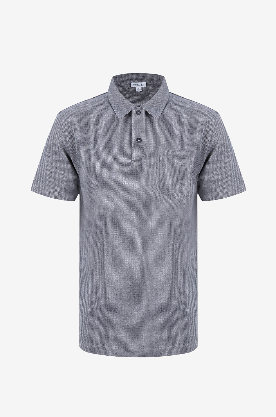 SUNSPEL Riviera Supima cotton piqué slim fit polo shirt Men DARK BLUE 1