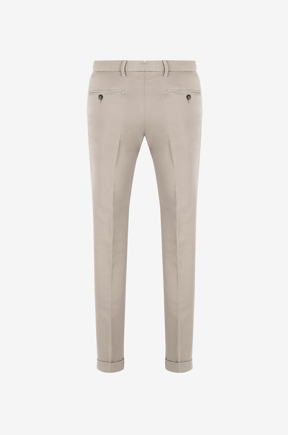B SETTECENTO Pantalon chino slim en sergé de coton et lin Homme MARRON 2