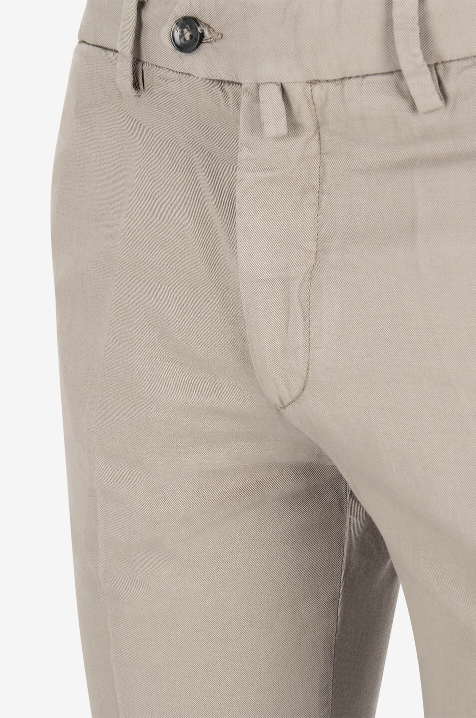 B SETTECENTO Pantalon chino slim en sergé de coton et lin Homme MARRON 3