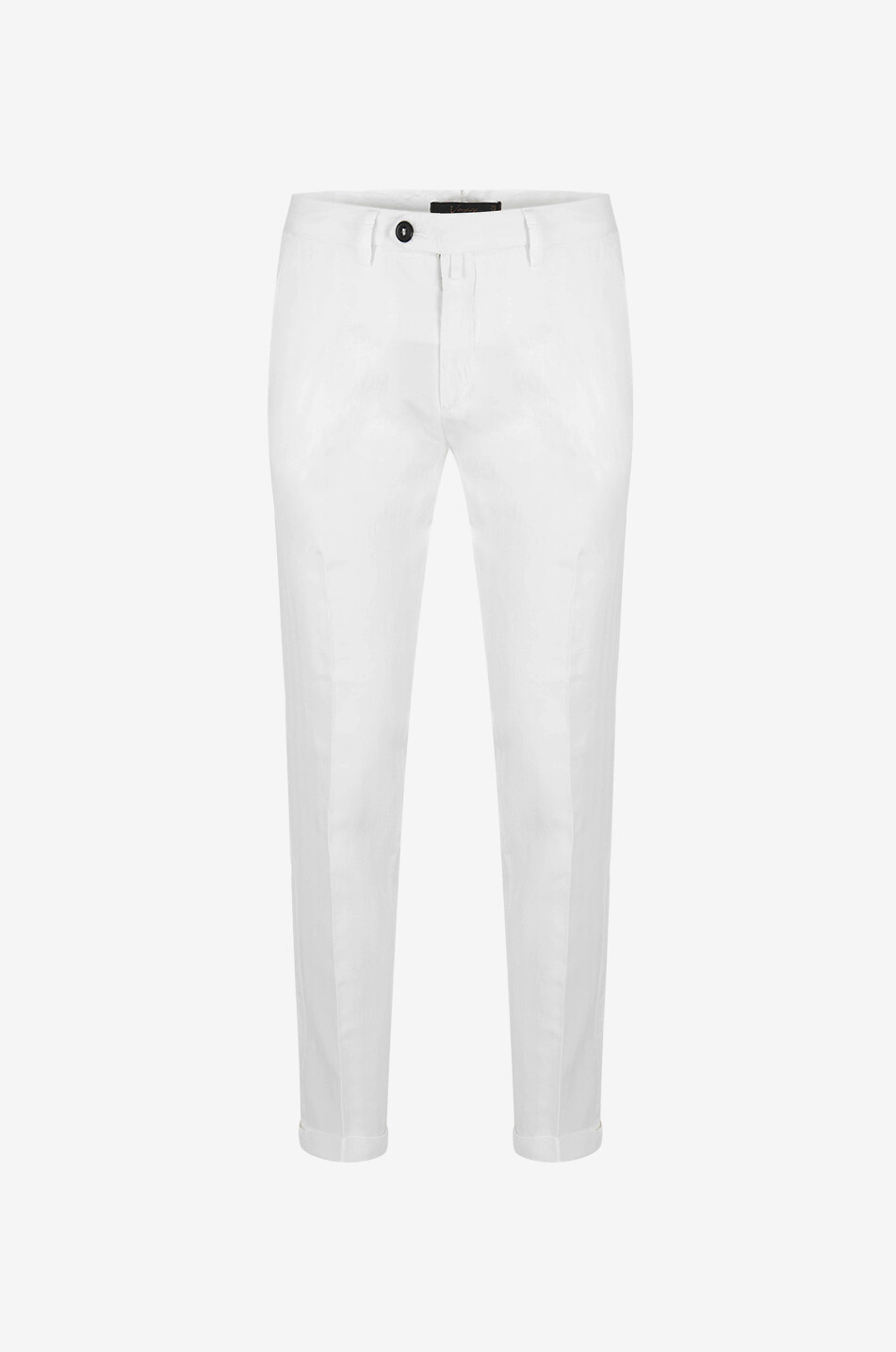 B SETTECENTO Pantalon chino en lycra texturé chevrons Homme BLANC 1
