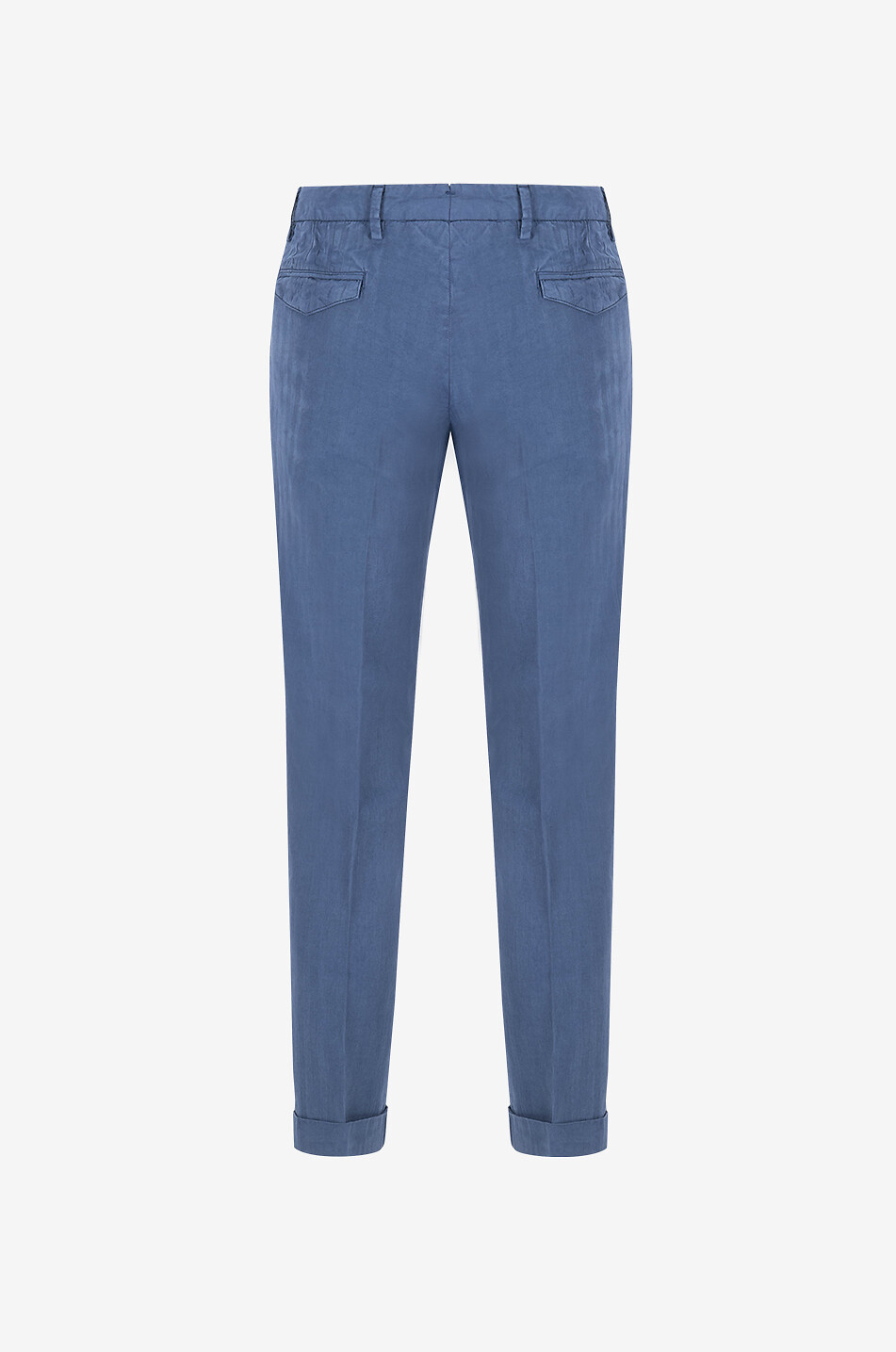 B SETTECENTO Chinohose aus Lycra mit Fischgrätentextur Herren MITTELBLAU 2