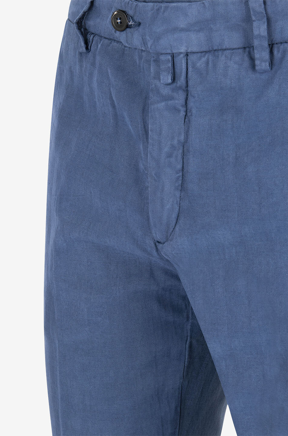 B SETTECENTO Chinohose aus Lycra mit Fischgrätentextur Herren MITTELBLAU 3