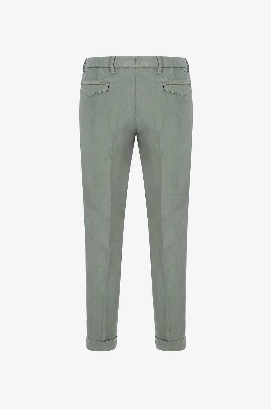 B SETTECENTO Pantalon chino en lycra texturé chevrons Homme VERT MOYEN 2