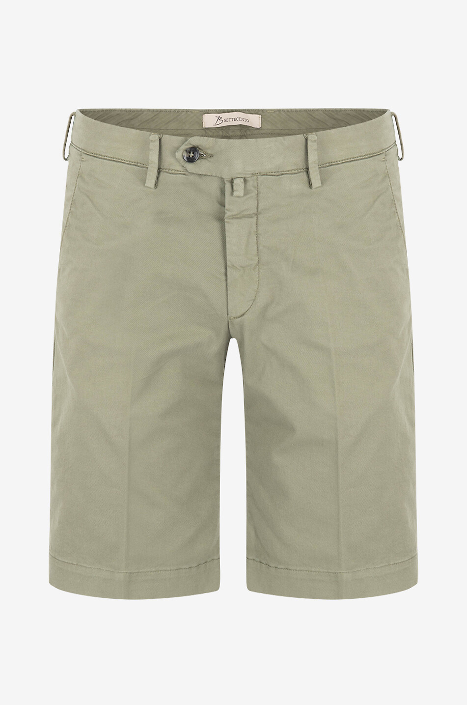 B SETTECENTO Cotton twill Bermuda shorts Men MEDIUM GREEN 1