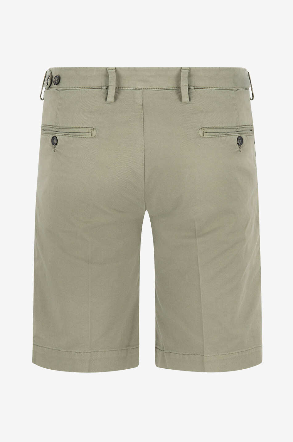 B SETTECENTO Cotton twill Bermuda shorts Men MEDIUM GREEN 2