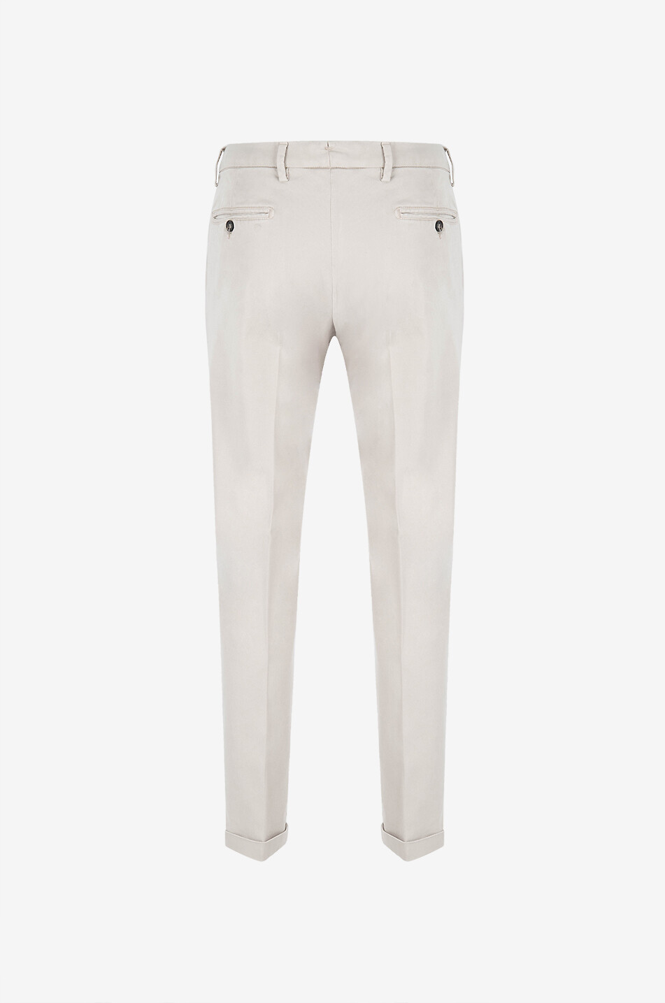 B SETTECENTO Lyocell and cotton twill chino trousers Men LIGHT GREY 2