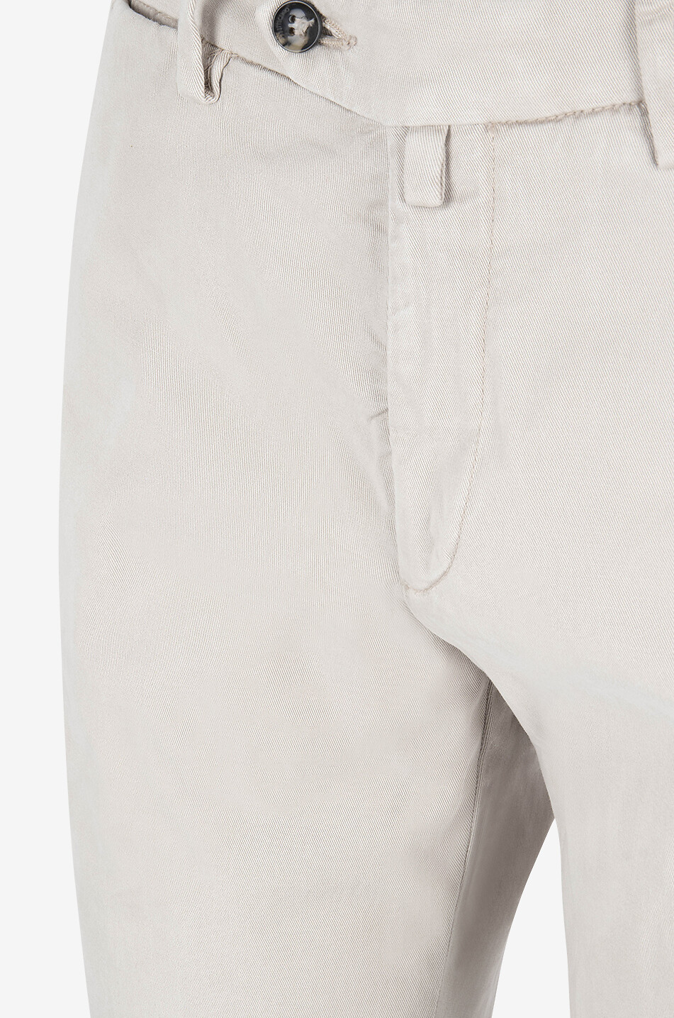 B SETTECENTO Lyocell and cotton twill chino trousers Men LIGHT GREY 3