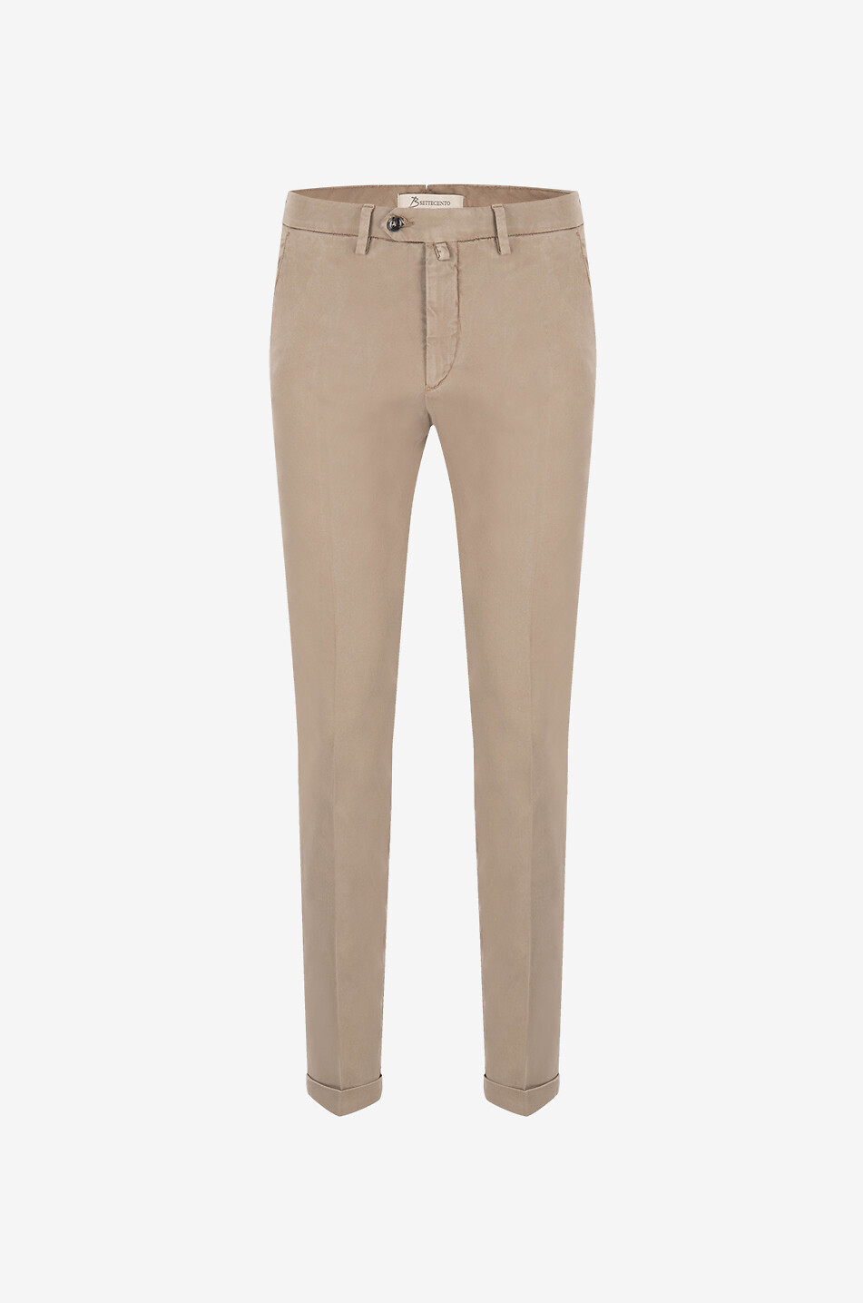 B SETTECENTO Chinohose aus Lyocell- und Baumwoll-Twill Herren BRAUN 1