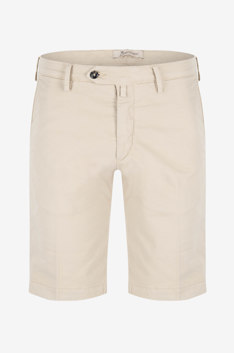 B SETTECENTO Cotton twill Bermuda shorts Men Light beige 1