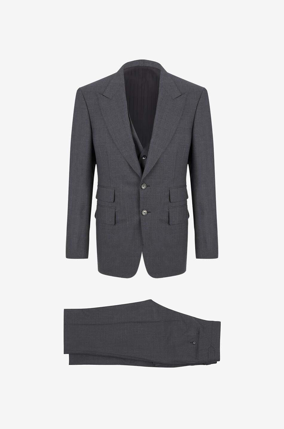 TOM FORD Shelton three-piece wool suit Men MEDIUM GREY 1