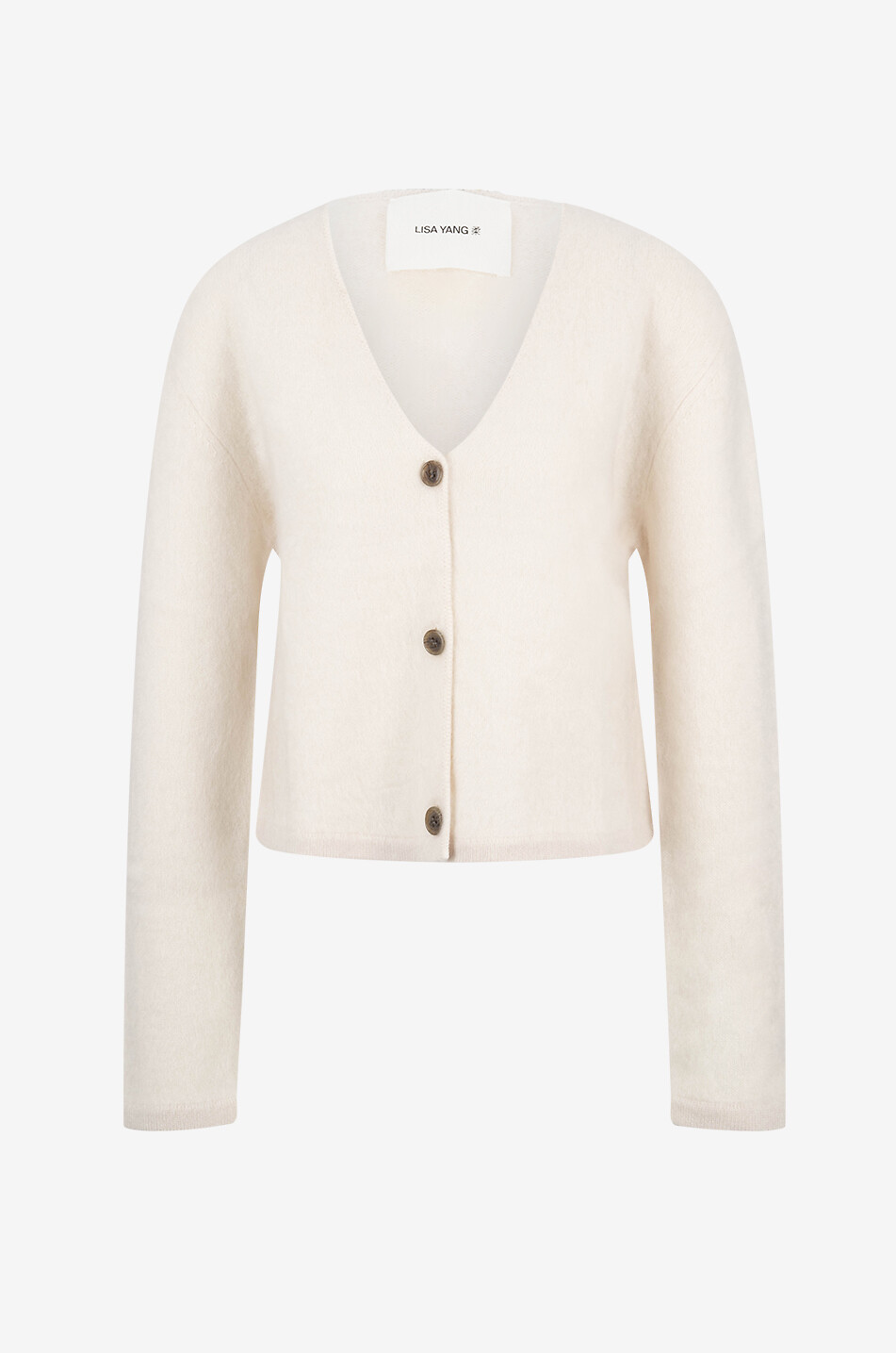LISA YANG Cardigan court en cachemire Filippa Femme ROSE CLAIR 1