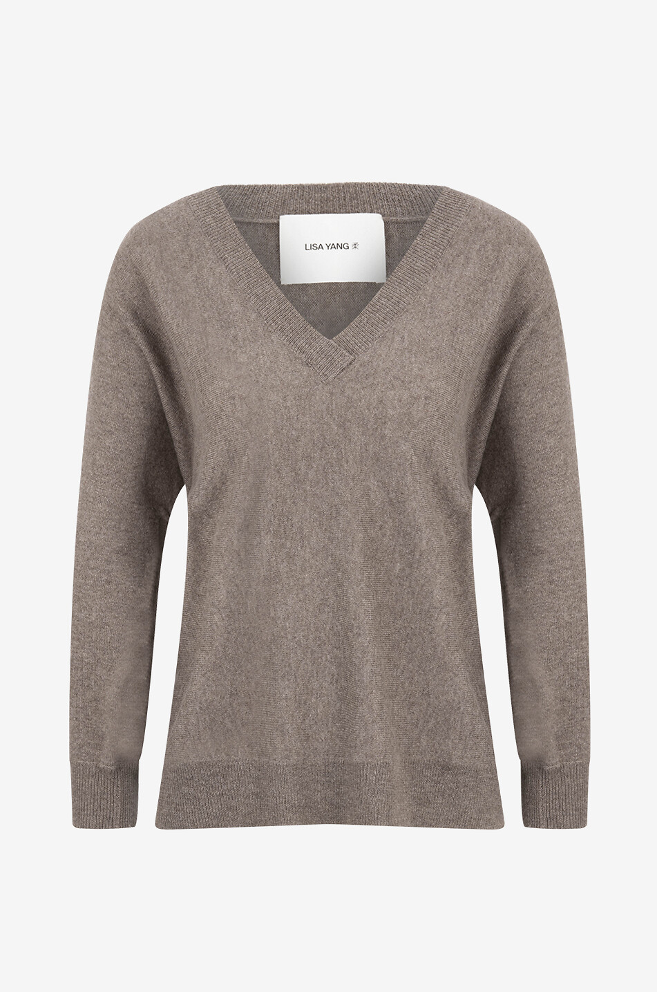 LISA YANG Kenny cashmere V-neck jumper Women BROWN 1