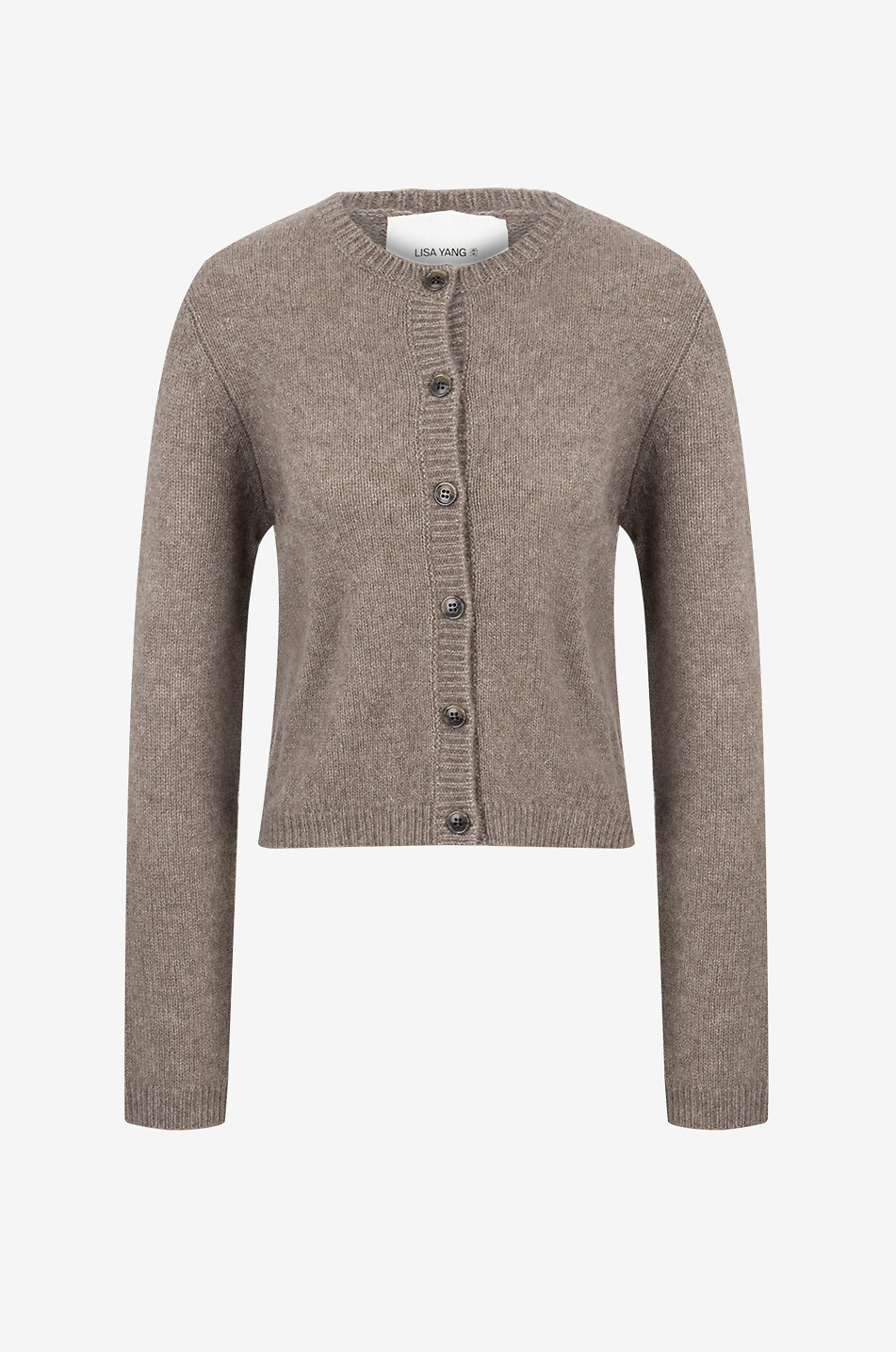 LISA YANG Felicia cashmere and silk cardigan Women BROWN 1