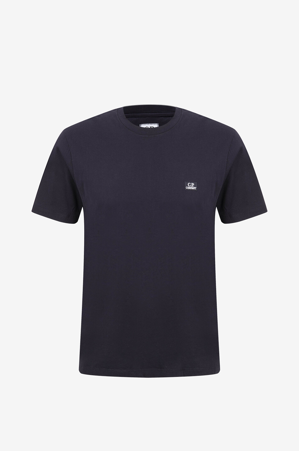 C.P. COMPANY 30/1 Jersey T-shirt with logo patch Men DARK BLUE 1