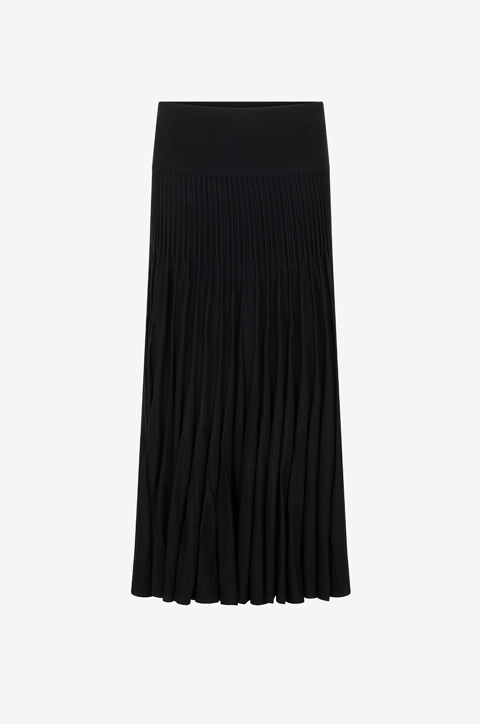 【ALAIA直営店】JUPE PATINEUSE EN MAILLE FINE Jupe longue en maille fine effet plissée Sculpting - ALAÏA