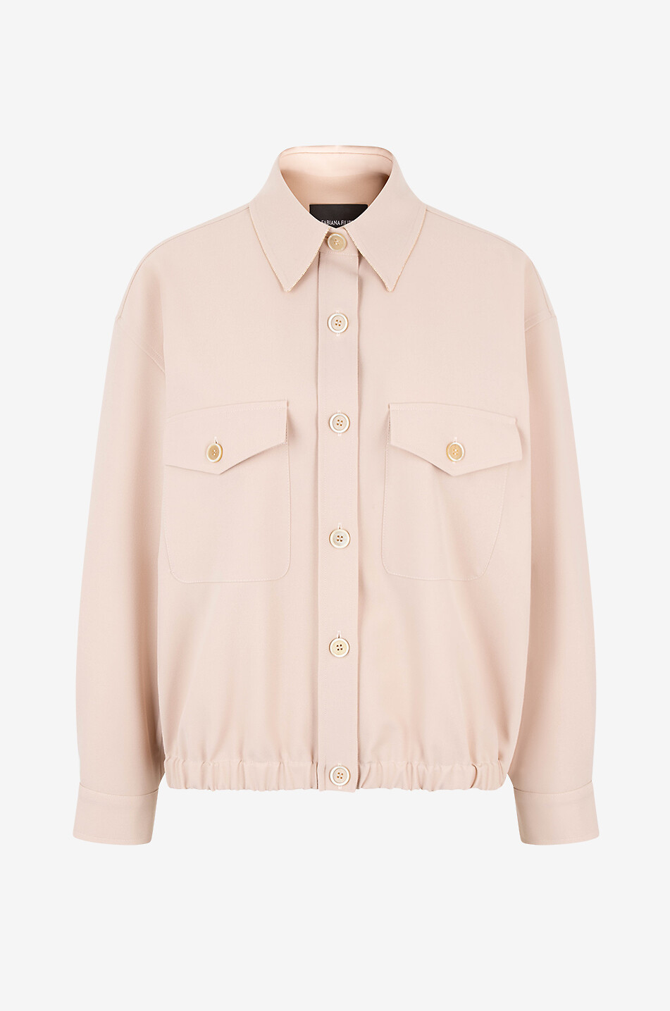 FABIANA FILIPPI Bomber boxy en toile Tecno Tailoring Femme Beige clair 1
