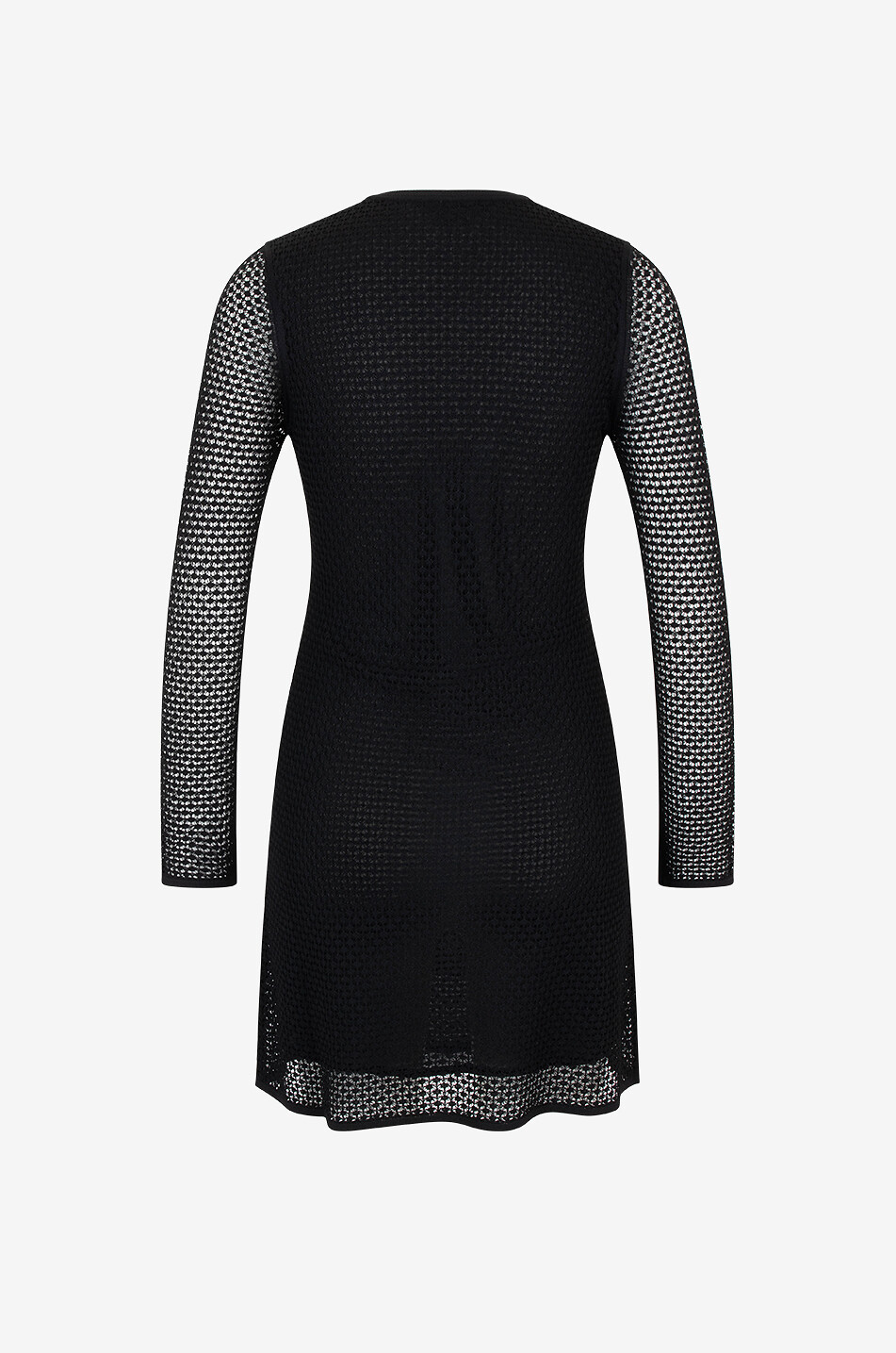 TOM FORD Lochstrick-Minikleid mit V-Ausschnitt Damen SCHWARZ 2