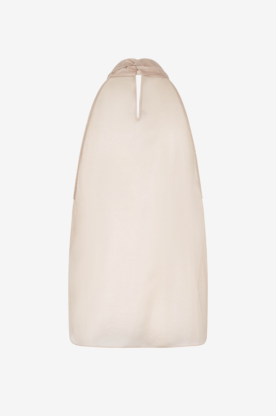 TOM FORD Sleeveless wet look chiffon necktie top Women PINK 2