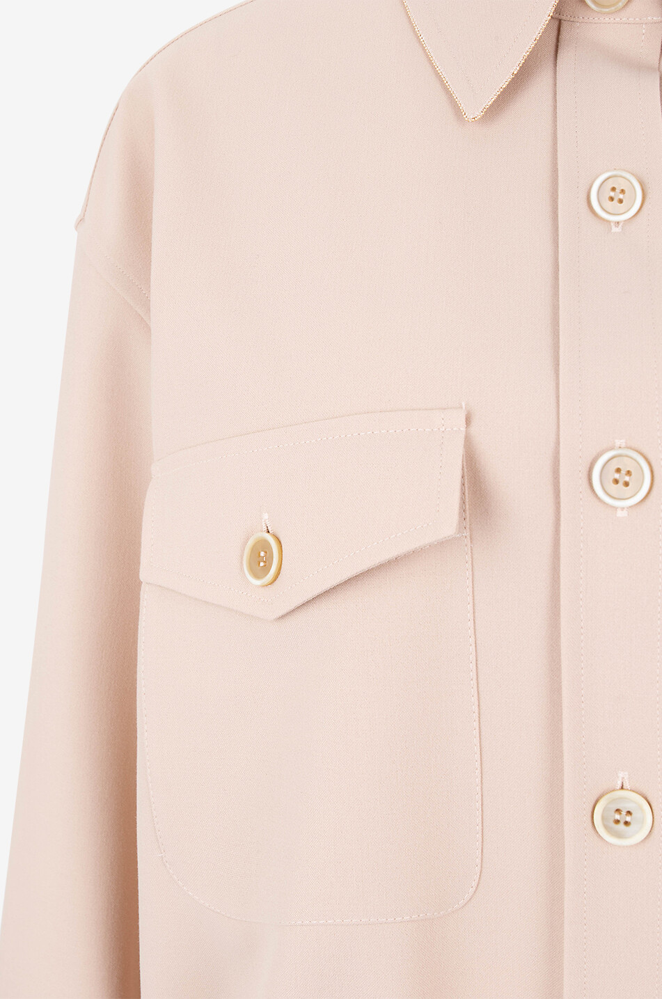 FABIANA FILIPPI Bomber boxy en toile Tecno Tailoring Femme Beige clair 3