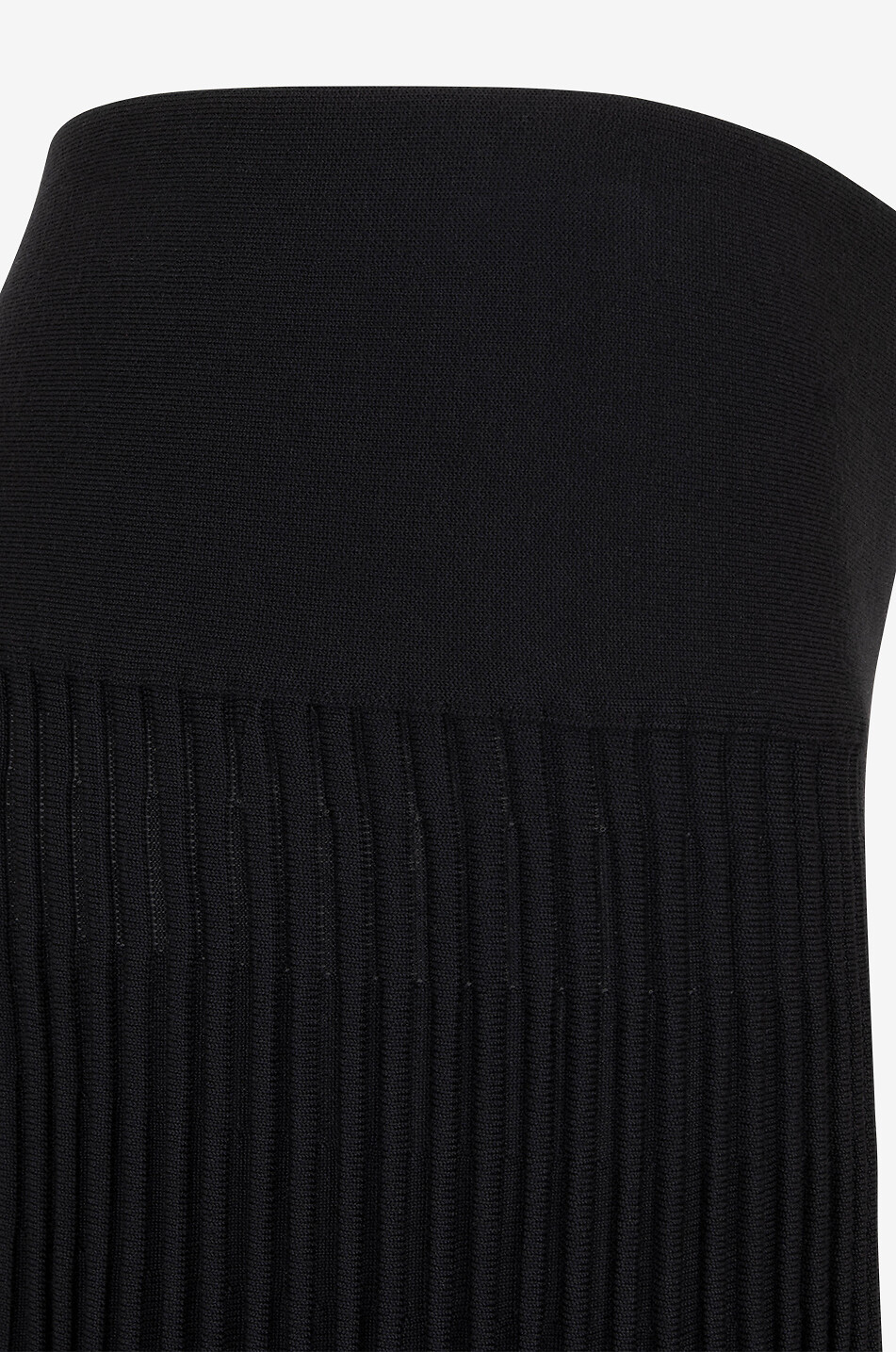 Jupe longue en maille fine effet plissée Sculpting - ALAÏA
