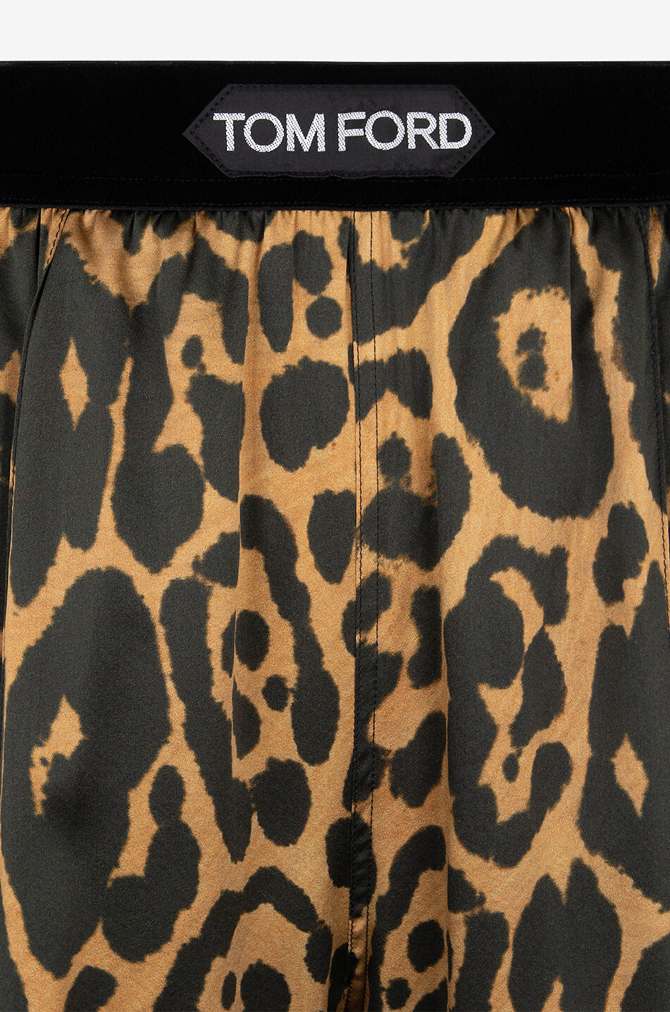 TOM FORD Pantalon en satin imprimé léopard PJ Femme CAMEL 3