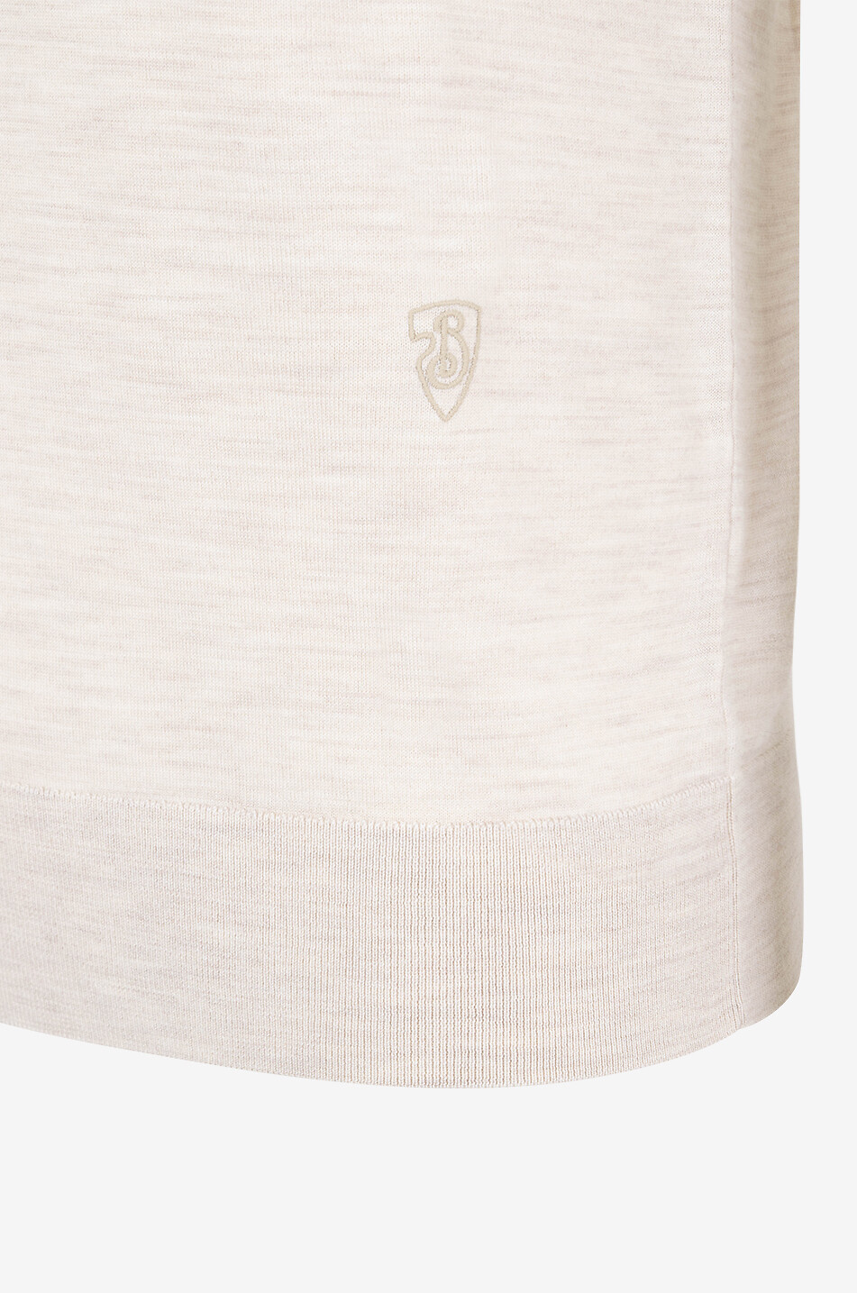 B Shield short-sleeved wool fine-gauge jumper