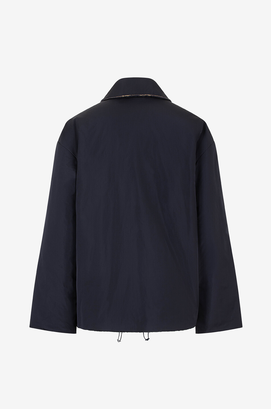 Watierte weite Taft-Hemdjacke Filo Diamanté